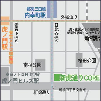 新虎通りTHE_CORE_地図