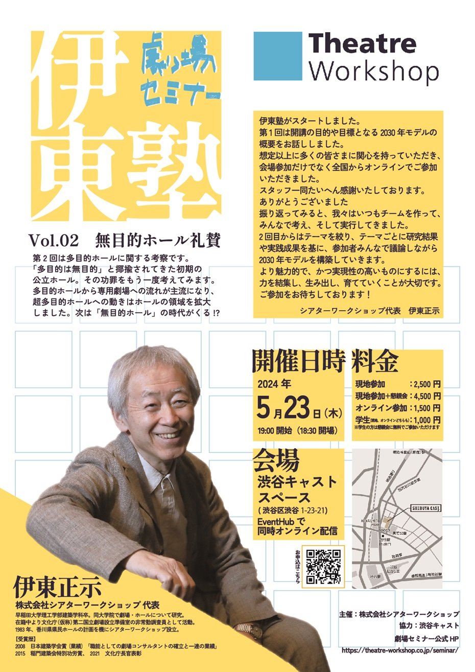 劇場セミナー『伊東塾』vol.02 　無目的ホール礼賛のサムネイル
